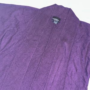 Beautiful Plum Purple 100% Cashmere Cardigan From Cynthia Rowley Size Medium